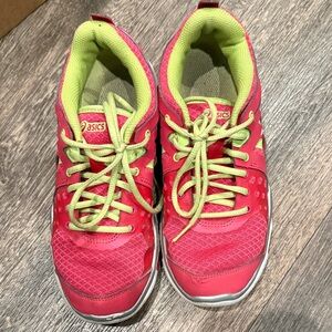 Asics Bright Pink and Lime Sneakers